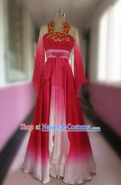 Traditional Ancient Chinese National Dance Costume, Elegant Hanfu China Flying Dance Dress Clothing for Women