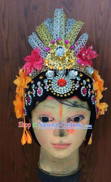 Traditional Chinese Beijing Opera Headdress, Ancient China Beijing Opera Dance Hair Accessories Headwear for Women