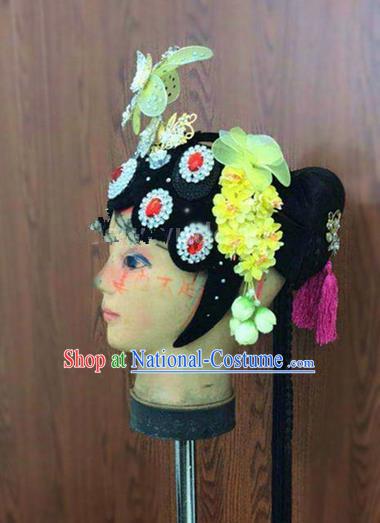 Traditional Chinese Yangge Fan Dancing Costume Modern dancing Dress Clothing and Headwear