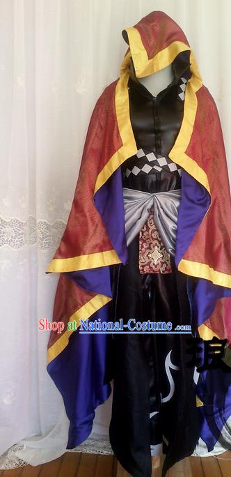 Asian Chinese Traditional Cospaly Costume, China Elegant Hanfu Swordsman Clothing for Men