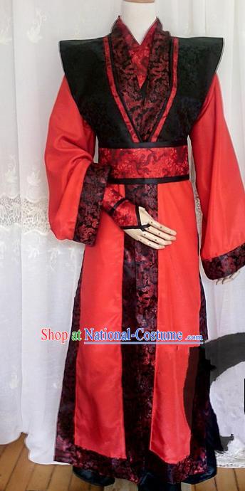 Asian Chinese Traditional Cospaly Prince Wedding Costume, China Elegant Hanfu Swordsman Clothing for Men