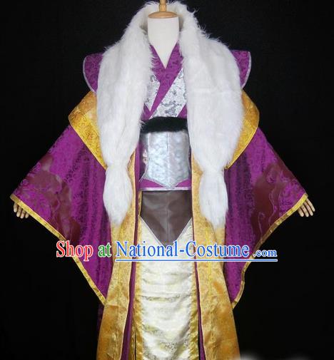 Asian Chinese Traditional Cospaly Han Dynasty Royal Highness Costume, China Elegant Hanfu Nobility Childe Green Robe Clothing for Men