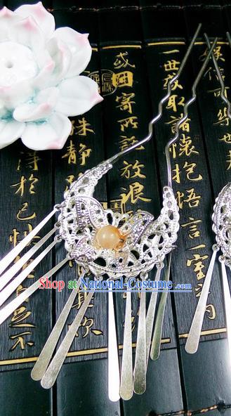 Traditional Handmade Chinese Ancient Classical Hair Accessories, Step Shake Hair Sticks, Hair Fascinators Hairpins for Women