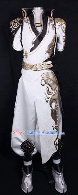 Asian Chinese Traditional Cospaly Han Dynasty Customization Swordsman Costume, China Elegant Hanfu Knight-errant Embroidered Clothing for Men