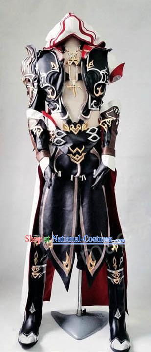 Asian Chinese Traditional Cospaly Costume Customization Ming Dynasty Knight-errant Embroidered Costume, China Elegant Hanfu Female General Clothing for Women