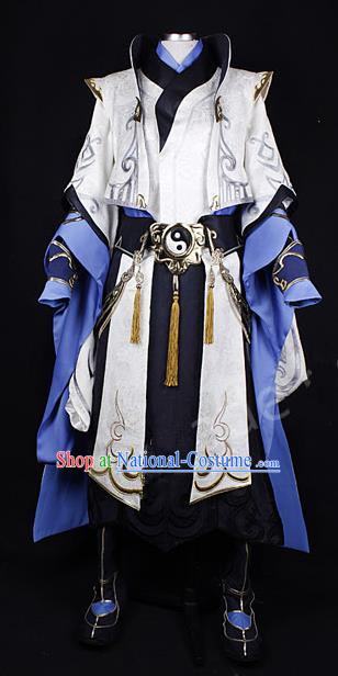 Asian Chinese Traditional Cospaly Costume Customization Prince Kawaler Costume, China Elegant Hanfu Swordsman Clothing for Men