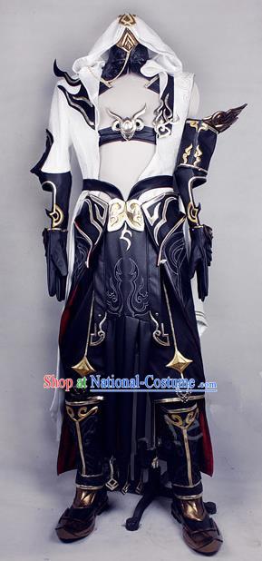 Asian Chinese Traditional Cospaly Costume Customization Zoroastrianism Hierarch Costume Complete Set, China Elegant Hanfu Swordsman Clothing for Men