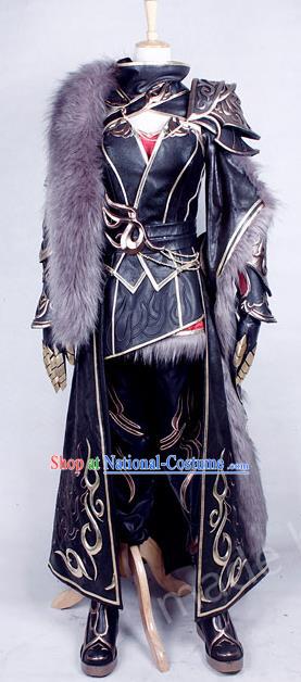 Asian Chinese Traditional Cospaly Costume Customization Ancient Female Swordsman General Costume Complete Set, China Elegant Hanfu Saintess Warrior Clothing for Women