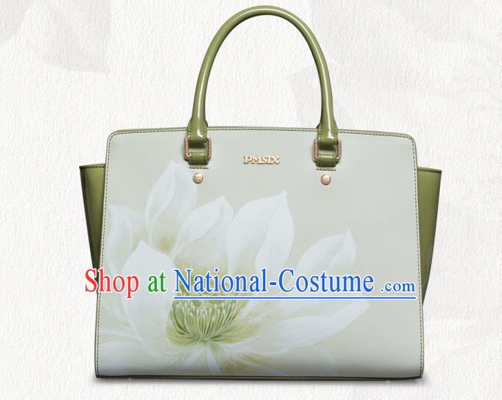 Traditional Handmade Asian Chinese Element Painting Lotus Clutch Bags National Evening Dress Handbag for Women