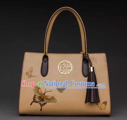 Traditional Handmade Asian Chinese Element Printing Butterfly Clutch Bags National Evening Dress Handbag for Women