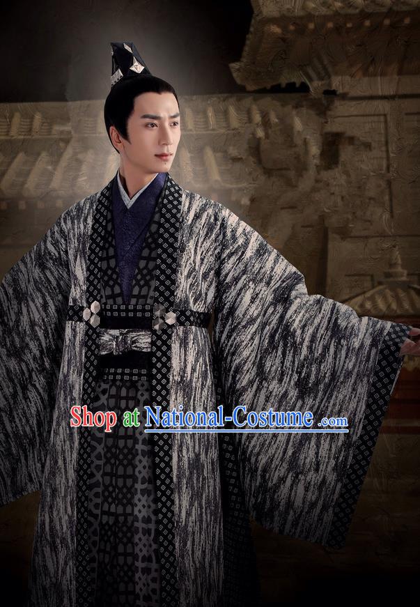 Asian Chinese Traditional Ancient Prince Costume, Lost Love In Times China Northern and Southern Dynasties Nobility Robe Clothing