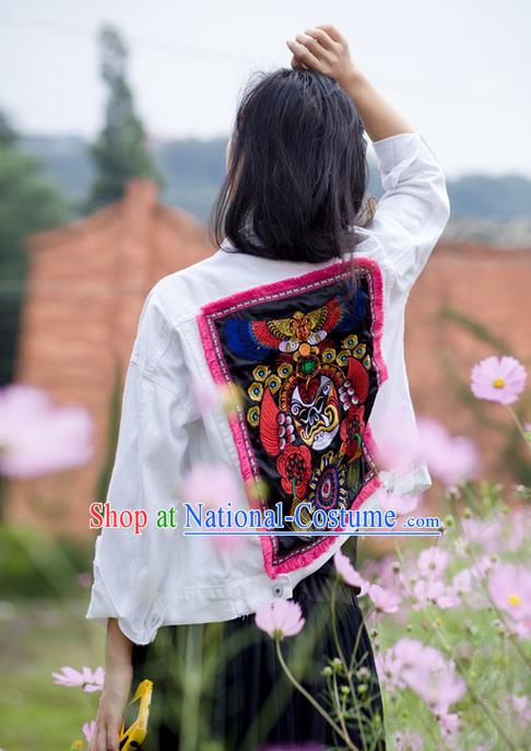 Traditional Chinese National Costume Short Coat, Elegant Hanfu Embroidered Jacket for Women