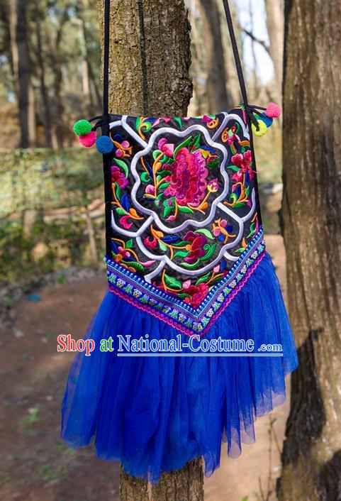 Traditional Handmade Chinese National Embroidery Miao Nationality Lace Bags for Women