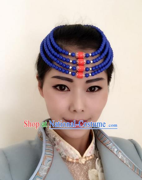 Traditional Chinese Mongol Nationality Dance Costume Mongols Folk Dance Pleated Skirt Mongolian Minority Costume and headwear