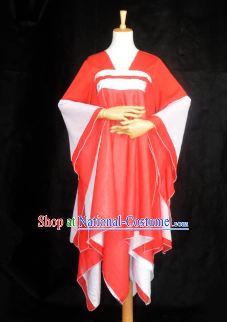 Chinese Ancient Cosplay Tang Dynasty Princess Costumes, Chinese Traditional Red Dress Clothing Chinese Cosplay Palace Lady Costume for Women