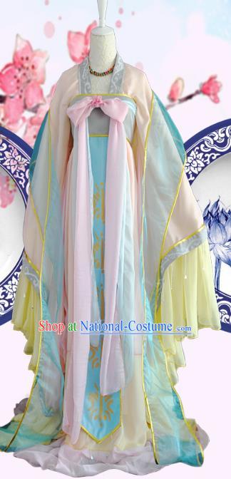 Chinese Ancient Cosplay Tang Dynasty Princess Costumes, Chinese Traditional Dress Clothing Chinese Cosplay Palace Lady Costume for Women