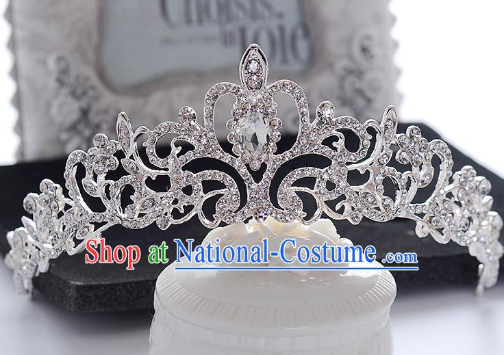 Top Grade Handmade Chinese Classical Hair Accessories Baroque Style Headband Crystal Princess Royal Crown, Hair Sticks Hair Jewellery Hair Clasp for Women