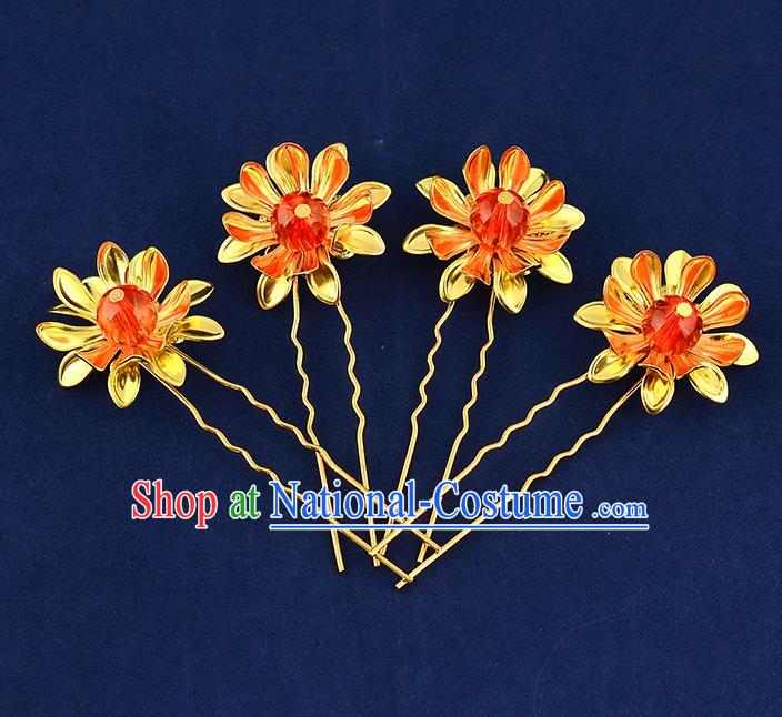 Traditional Handmade Chinese Ancient Classical Hair Accessories Xiuhe Suit Flower Hairpin Hair Comb, Hair Sticks Hair Jewellery Hair Fascinators for Women