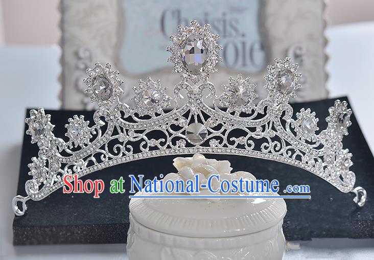 Top Grade Handmade Chinese Classical Hair Accessories Baroque Style Crystal Princess Royal Crown, Hair Sticks Hair Jewellery Hair Clasp for Women