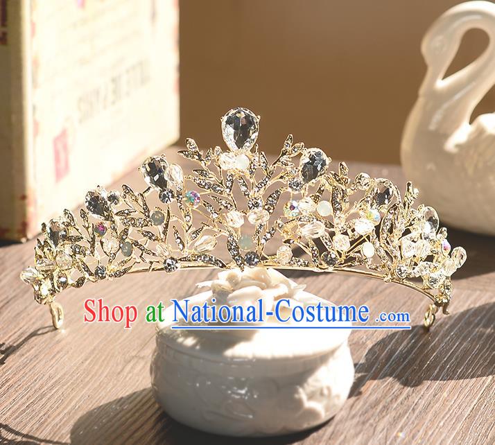 Top Grade Handmade Chinese Classical Hair Accessories Baroque Style Crystal Royal Crown, Hair Sticks Hair Jewellery Hair Clasp for Women