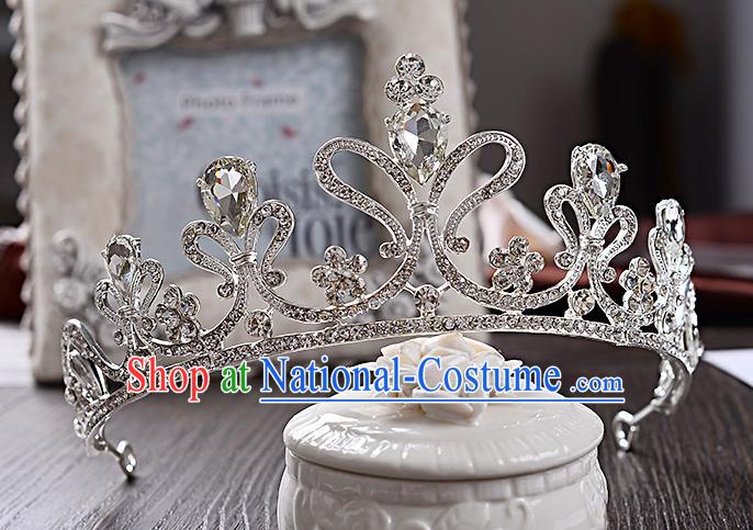 Top Grade Handmade Chinese Classical Hair Accessories Baroque Style Crystal Wedding Royal Crown, Bride Princess Hair Jewellery Hair Coronet for Women