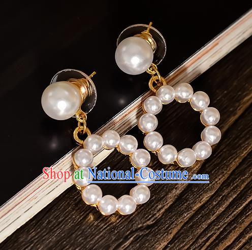 Top Grade Handmade Chinese Classical Jewelry Accessories Princess Wedding Earrings Bride Pearls Tassel Eardrop for Women