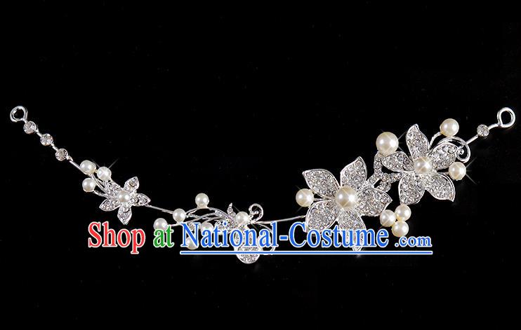 Top Grade Handmade Chinese Classical Hair Accessories Baroque Style Wedding Crystal Hair Clasp Headband Bride Headwear for Women