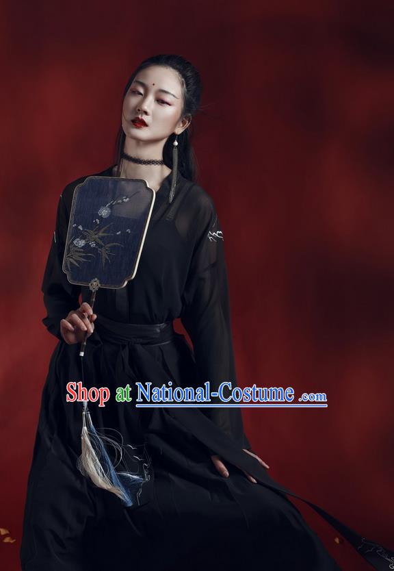 Traditional Ancient Chinese Costume Ming Dynasty Young Lady Embroidery Blouse and Dress, Elegant Hanfu Clothing Chinese Palace Princess Costume for Women