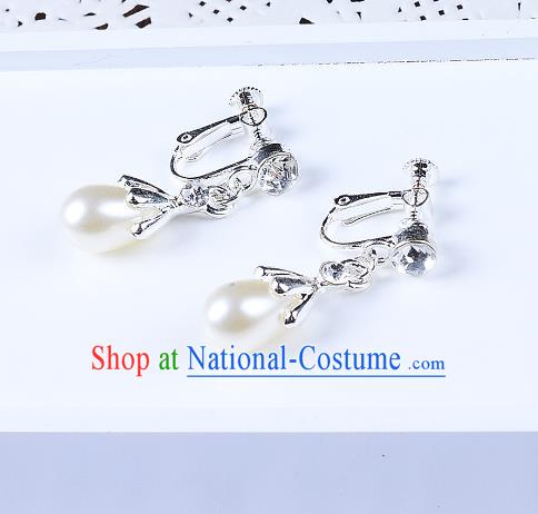 Top Grade Handmade Chinese Classical Jewelry Accessories Queen Wedding Pearls Tassel Earrings Bride Eardrop for Women