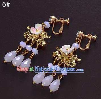 Top Grade Handmade Chinese Classical Jewelry Accessories Xiuhe Suit Wedding Pink Beads Tassel Earrings Bride Hanfu Eardrop for Women