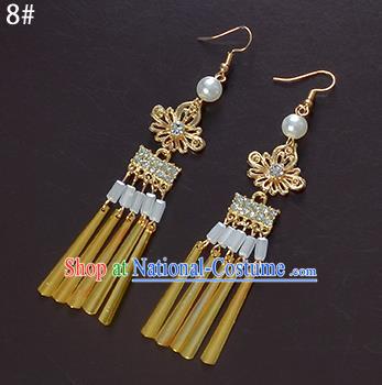 Top Grade Handmade Chinese Classical Jewelry Accessories Xiuhe Suit Wedding Ancient Costume Tassel Earrings Bride Hanfu Eardrop for Women