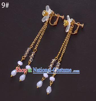 Top Grade Handmade Chinese Classical Jewelry Accessories Xiuhe Suit Wedding Ancient Costume Tassel Earrings Bride Hanfu Eardrop for Women