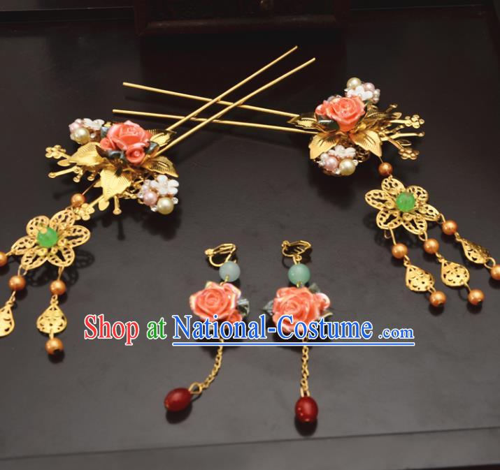 Chinese Ancient Style Hair Jewelry Accessories Hairpins Headwear Headdress Hair Fascinators for Women