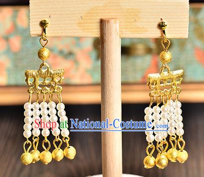 Top Grade Handmade Chinese Classical Full Dress Jewelry Accessories Wedding Beads Tassel Earrings Bride Hanfu Eardrop for Women