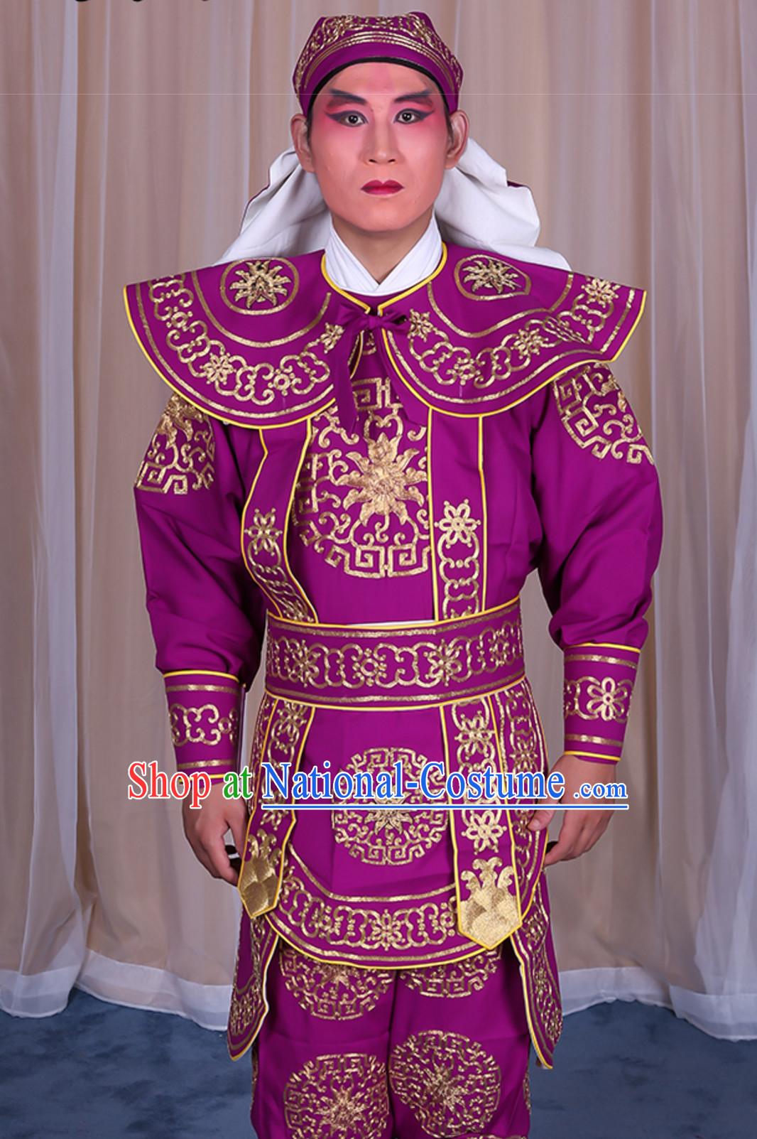 Chinese Traditional Wusheng Opera Costumes Complete Set for Men