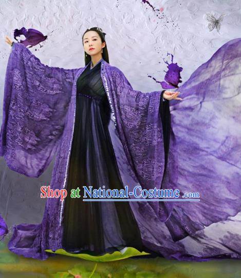 Traditional Chinese Southern and Northern Dynasties Saintess Princess Costume, Lost Love In Times Chinese Ancient Fairy Hanfu Dress for Women