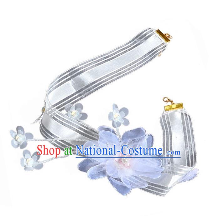 Top Grade Handmade Chinese Classical Hair Accessories Princess Wedding Baroque Headwear Silk Hair Clasp Headband for Women