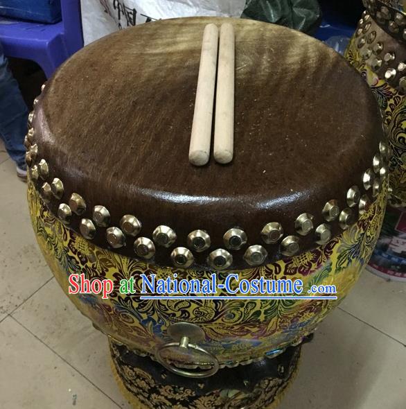 Dragon Dance Lion Dance Golden Drum Cowhide Drum Cart Musical Instrument Tupan Complete Set