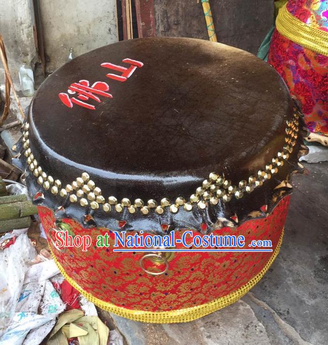 Dragon Dance Lion Dance Red Drum Cowhide Drum Cart Musical Instrument Tupan Complete Set