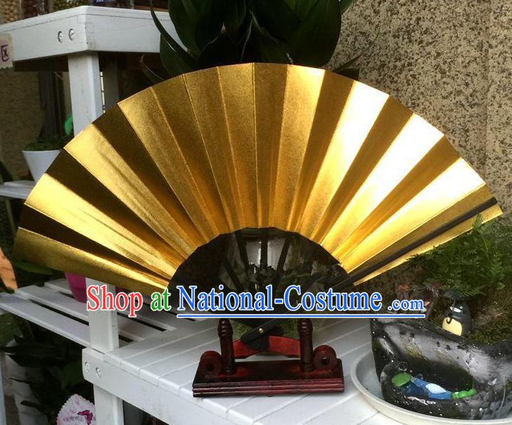 Traditional Chinese Crafts Folding Fan China Sensu Golden Fan