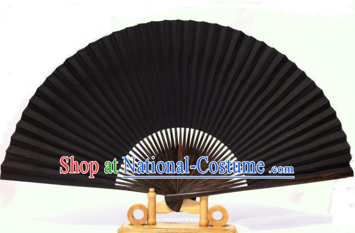 Traditional Chinese Crafts Peking Opera Folding Fan China Sensu Black Paper Fan for Women