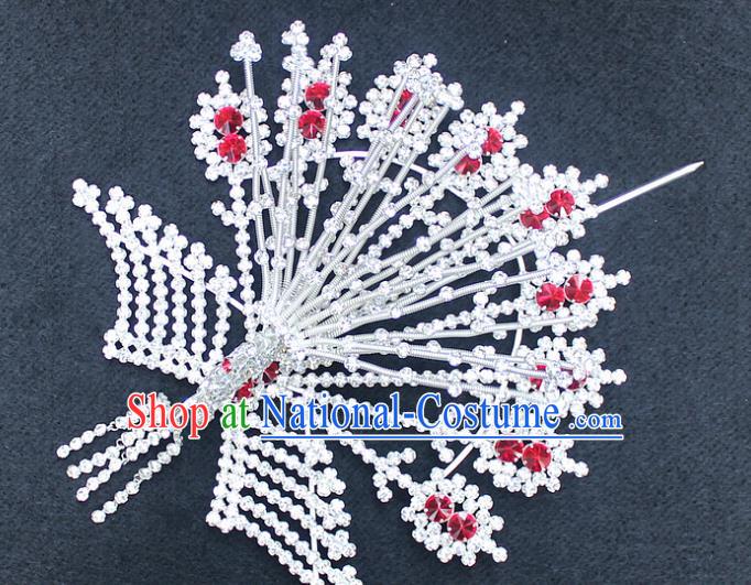 Traditional China Beijing Opera Young Lady Hair Accessories Phoenix Tassel Step Shake, Ancient Chinese Peking Opera Hua Tan Headwear Diva Hairpins