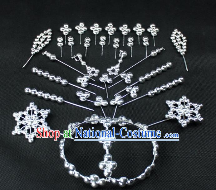 Traditional China Beijing Opera Young Lady Hair Accessories Diva Head-ornaments Complete Set, Ancient Chinese Peking Opera Hua Tan Headwear Hairpins