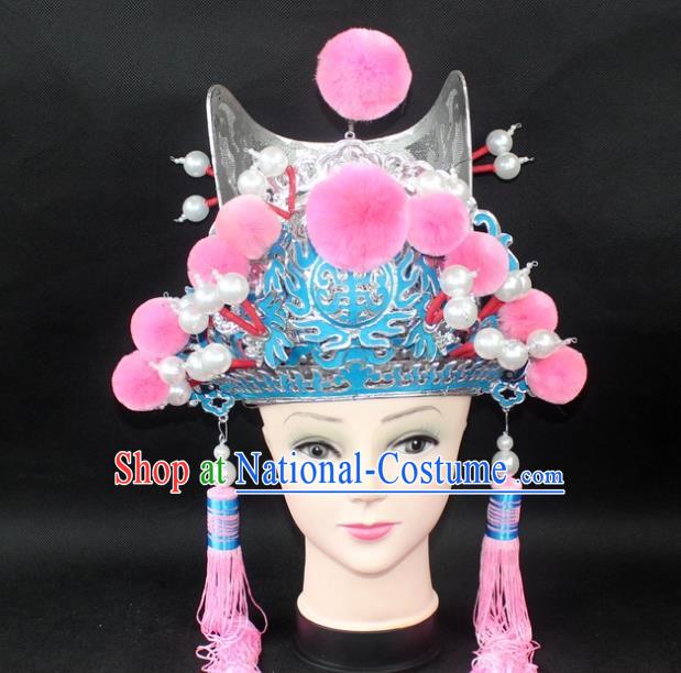 Traditional China Beijing Opera Lang Scholar Niche Hat, Ancient Chinese Peking Opera Eunuch Cap Headwear Prime Minister Hat