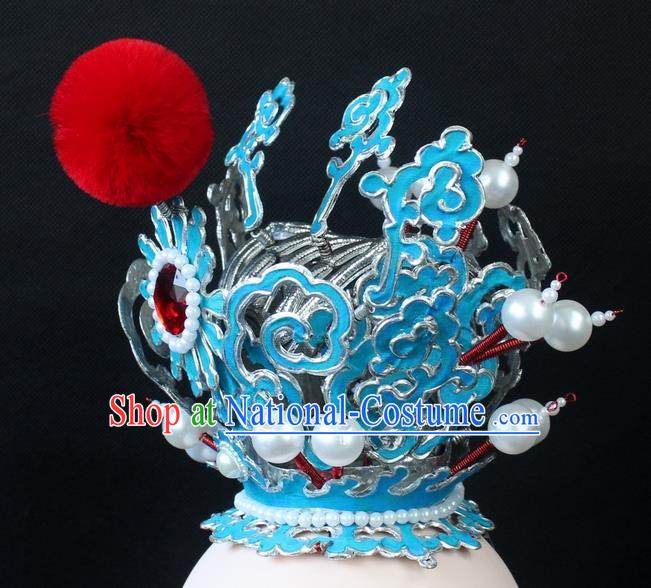 Traditional China Beijing Opera Lang Scholar Niche Sun Wukong Tuinga, Ancient Chinese Peking Opera Crown Prince Headwear