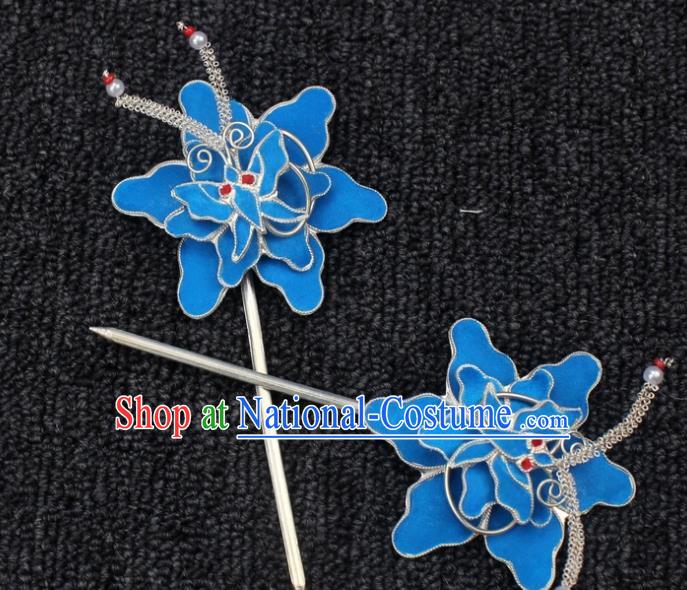 Traditional China Beijing Opera Young Lady Hair Accessories, Ancient Chinese Peking Opera Hua Tan Diva Flower Hairpins