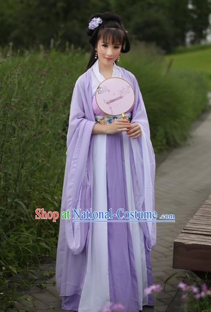 Traditional Chinese Tang Dynasty Young Lady Fairy Embroidery Costume, Elegant Hanfu Clothing Chinese Ancient Princess Dress Clothing for Women