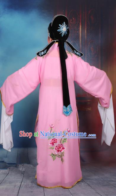 Traditional China Beijing Opera Niche Costume Gifted Scholar Embroidered Robe and Hat Ancient Chinese Peking Opera Embroidery Clothing