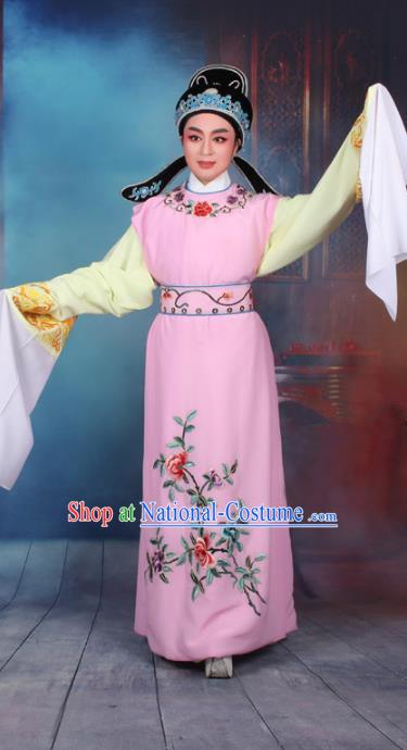 Traditional China Beijing Opera Niche Costume Gifted Scholar Embroidered Robe and Hat Ancient Chinese Peking Opera Embroidery Clothing