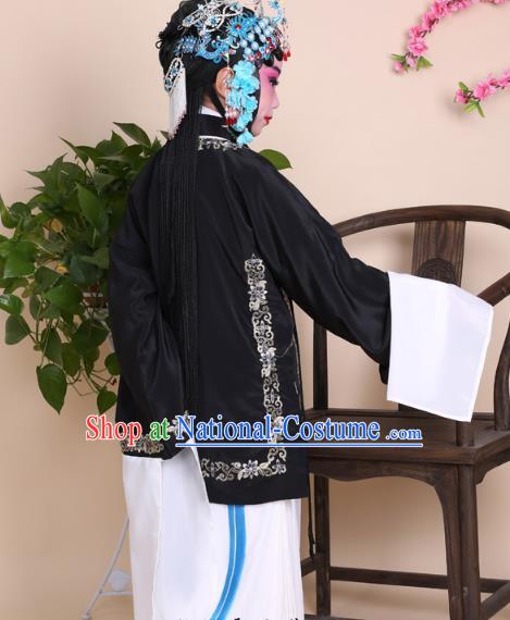 Traditional China Beijing Opera Niche Costume Gifted Scholar Embroidered Robe and Hat Ancient Chinese Peking Opera Embroidery Clothing